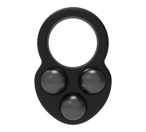 Черное эрекционное кольцо с утяжелителями
