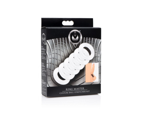 Заказать Комплект из 6 прозрачных эрекционных колец Ring Master Custom Ball Stretcher Kit