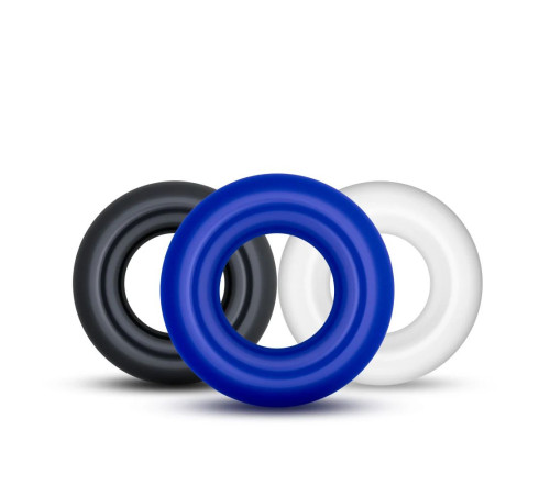 Набор из 3 разноцветных колец Stay Hard Donut Rings