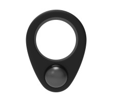 Черное эрекционное кольцо Cockring Single Weight