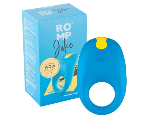 Заказать Синее эрекционное виброкольцо Romp Juke