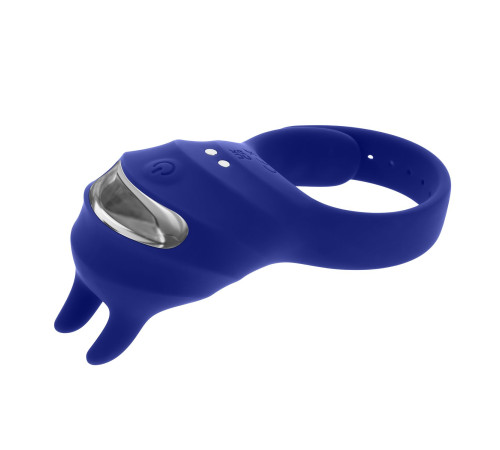 Синее эрекционное виброкольцо с клиторальной подушечкой и пультом ДУ Adjustable Fun Ring Синее эрекционное виброкольцо с клиторальной подушечкой и пультом ДУ Adjustable Fun Ring