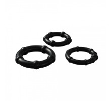 Набор из 3 черных эрекционных колец Babooom Ring Set