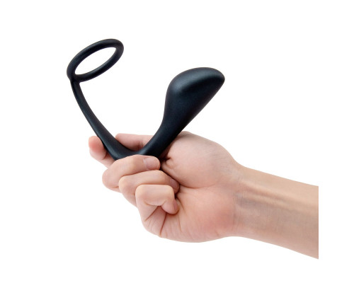 Заказать Черное эрекционное кольцо со стимулятором простаты Ringer Cock Ring   Plug