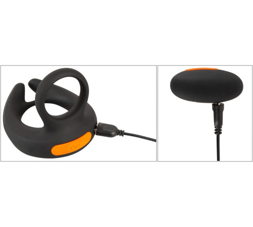Черный вибростимулятор мошонки RC Scrotum Stimulator with Vibration