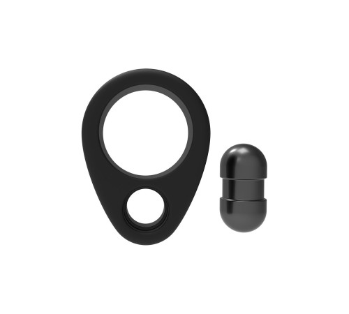 Черное эрекционное кольцо Cockring Single Weight