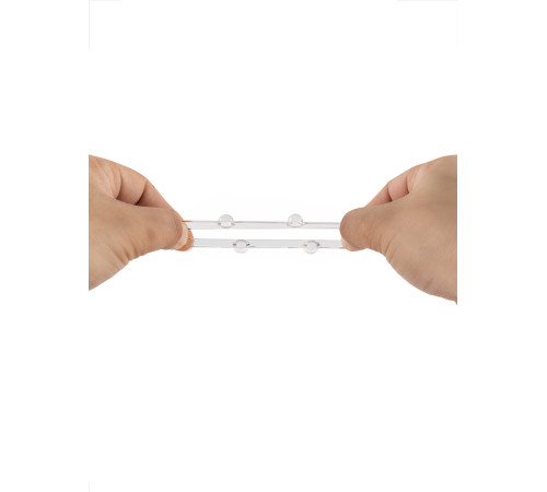 Прозрачное эрекционное кольцо с 6 стимулирующими шариками