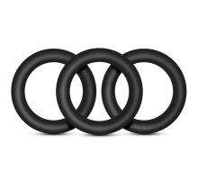 Набор из 3 черных эрекционных колец Black Small Penis Rings