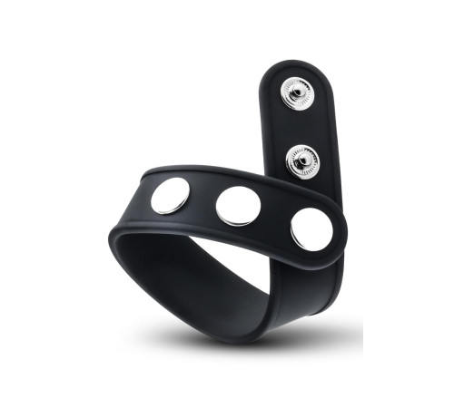 Черное эрекционное кольцо на кнопках