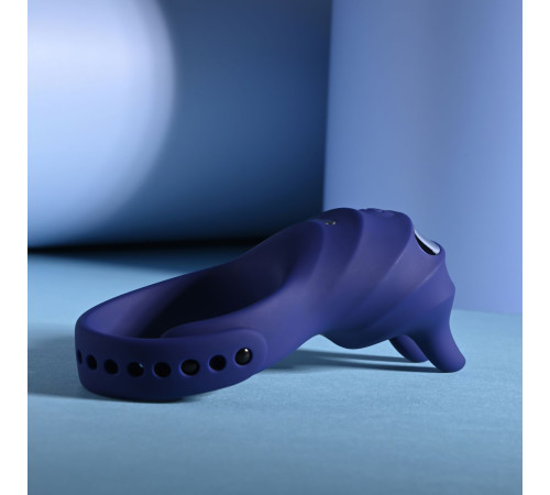 Синее эрекционное виброкольцо с клиторальной подушечкой и пультом ДУ Adjustable Fun Ring Синее эрекционное виброкольцо с клиторальной подушечкой и пультом ДУ Adjustable Fun Ring