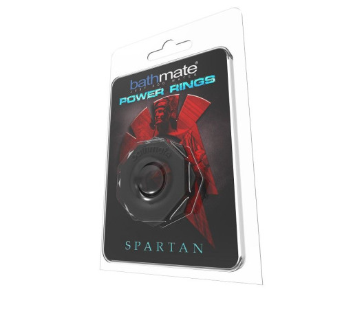 Чёрное эрекционное кольцо Spartan