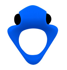 Синее эрекционное кольцо Wooomy Tribeс с вибрацией