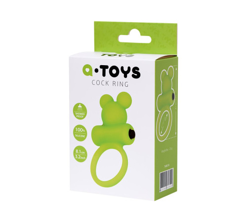 Зеленое виброкольцо на пенис A-Toys