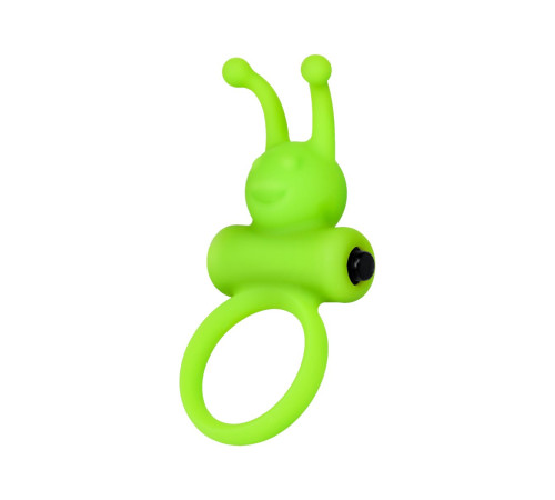 Зеленое эрекционное виброкольцо на пенис Cock Ring