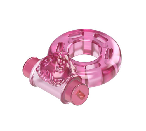 Розовое эрекционное виброкольцо Pink Bear Розовое эрекционное виброкольцо Pink Bear
