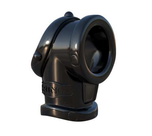 Черная насадка для пениса Cock Pipe with Ball-Stretcher