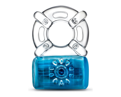 Заказать Синее эрекционное виброкольцо One Night Stand Vibrating C-Ring