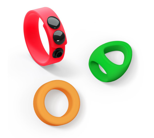 Набор из 3 разноцветных эрекционных колец Kit Neon Ring