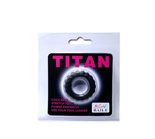 Эрекционное кольцо с крупными ребрышками Titan