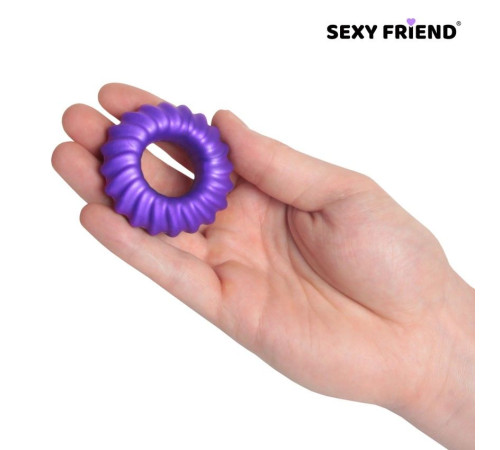 Фиолетовое фигурное эрекционное кольцо