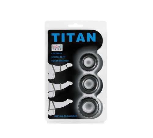 Набор Titan из 3 эрекционных колец, имитирующих автомобильные шины Набор Titan из 3 эрекционных колец, имитирующих автомобильные шины