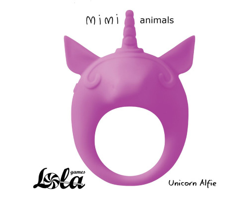 Заказать Фиолетовое эрекционное кольцо Unicorn Alfie