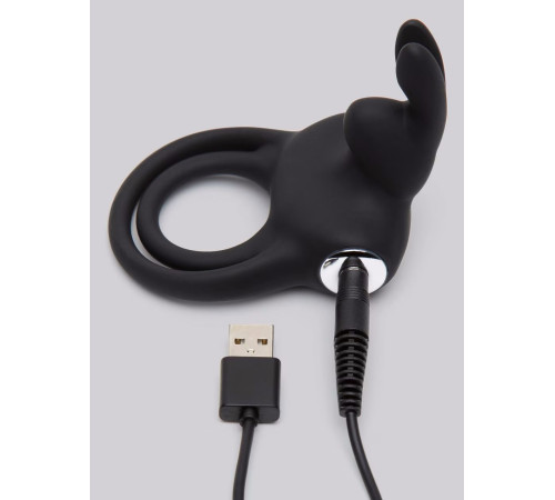 Черное эрекционное виброкольцо Happy Rabbit Cock Ring