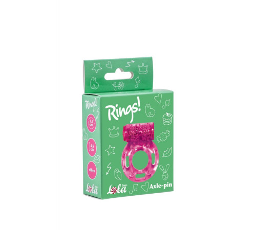 Розовое эрекционное кольцо с вибрацией Rings Axle-pin