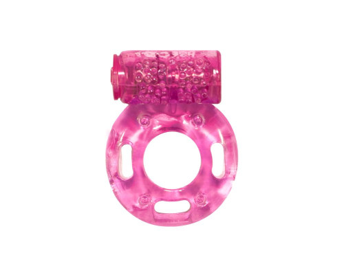 Заказать Розовое эрекционное кольцо с вибрацией Rings Axle-pin