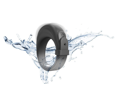 Черное эрекционное виброкольцо Fit Vibe Ring