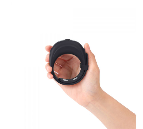 Черное эрекционное виброкольцо Fit Vibe Ring