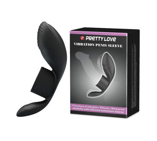 Черное кольцо на пенис с вибрацией Vibration Penis Sleeve