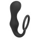 Заказать Чёрное эрекционное кольцо с анальной пробкой Double Pleasure Anal Plug