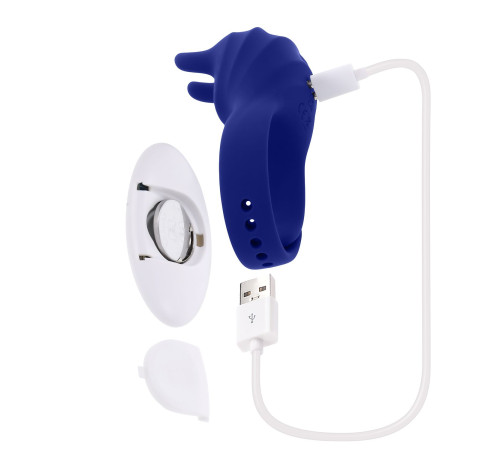 Синее эрекционное виброкольцо с клиторальной подушечкой и пультом ДУ Adjustable Fun Ring Синее эрекционное виброкольцо с клиторальной подушечкой и пультом ДУ Adjustable Fun Ring