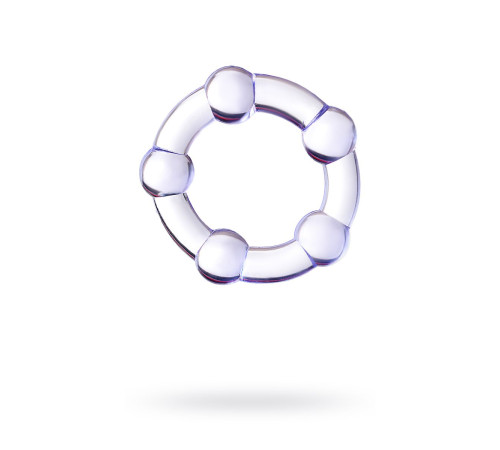 Фиолетовое эрекционное кольцо на пенис с бусинами