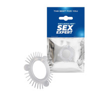 Эластичное эрекционное кольцо с 3 шариками и шипами