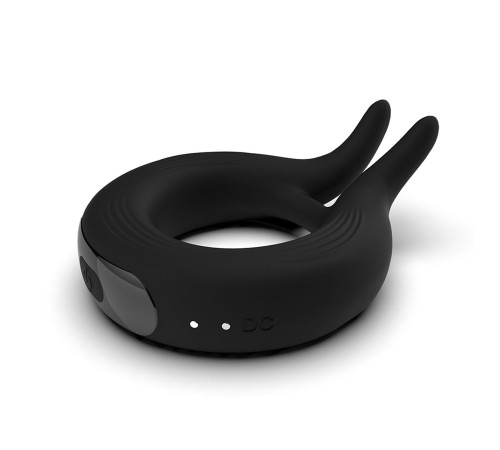 Черное эрекционное кольцо Marry Me Rechargeable Vibrating Cockring