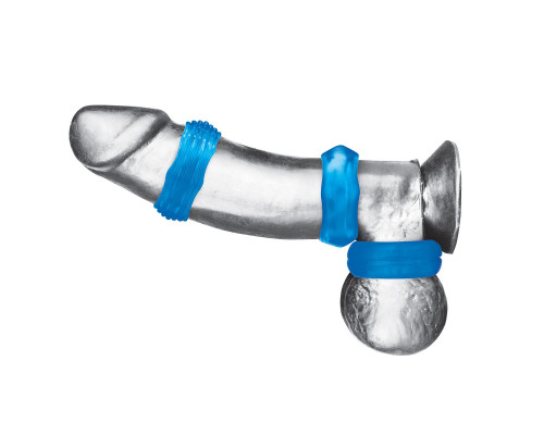 Заказать Комплект из трех голубых колец для эрекции 3-Pack Nuts Bolts Stretch Cock Ring Set Заказать Комплект из трех голубых колец для эрекции 3-Pack Nuts Bolts Stretch Cock Ring Set
