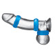 Заказать Комплект из трех голубых колец для эрекции 3-Pack Nuts Bolts Stretch Cock Ring Set