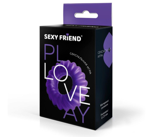 Фиолетовое фигурное эрекционное кольцо