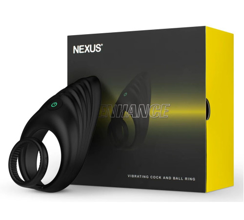 Черное эрекционное виброкольцо Nexus Enhance