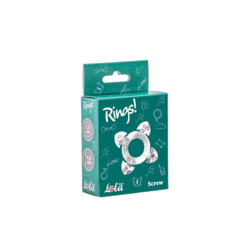 Прозрачное эрекционное кольцо Rings Screw