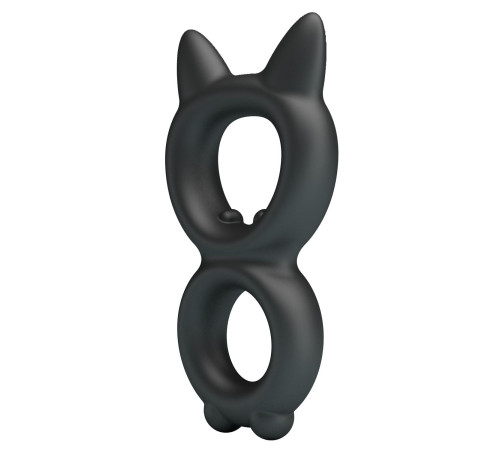 Черное двойное эрекционное кольцо Toran