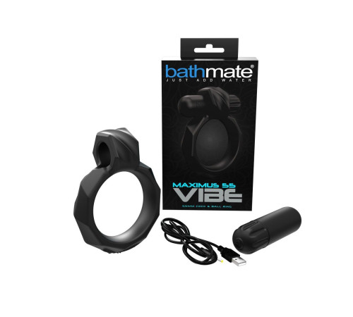 Черное эрекционное виброкольцо Maximus 55 Vibe Черное эрекционное виброкольцо Maximus 55 Vibe