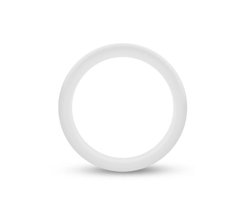 Белое люминесцентное эрекционное кольцо Silicone Glo Cock Ring