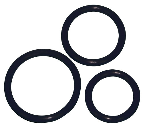 Набор из 3 чёрных эрекционных колец разного диаметра
