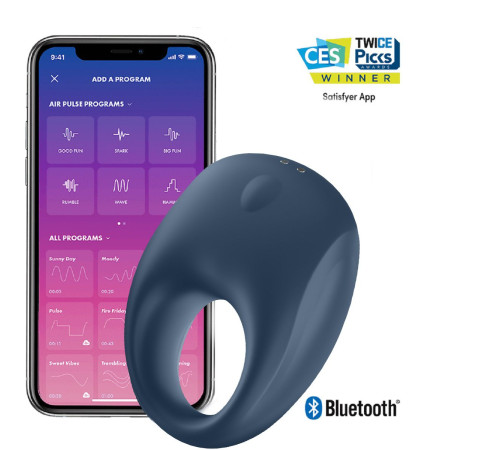 Эрекционное кольцо Satisfyer Strong One с возможностью управления через приложение