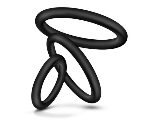 Заказать Набор из 3 черных эрекционных колец Cock Ring Set Заказать Набор из 3 черных эрекционных колец Cock Ring Set