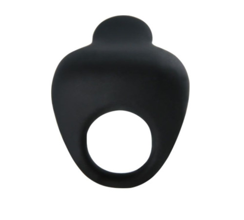 Чёрное эрекционное виброкольцо Thimble