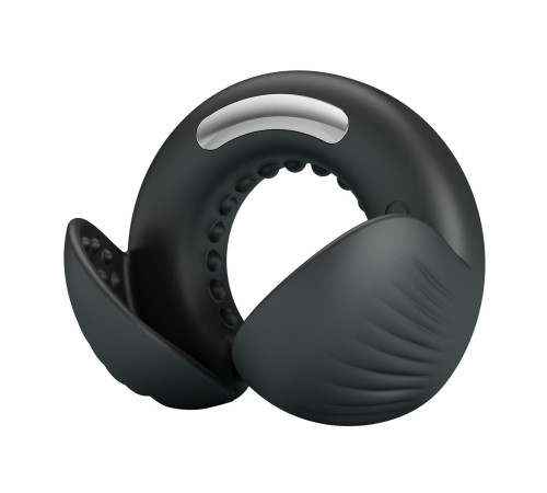 Черное эрекционное виброкольцо Quentin